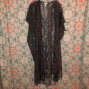 Gray Kimono with Fringe !!!!!